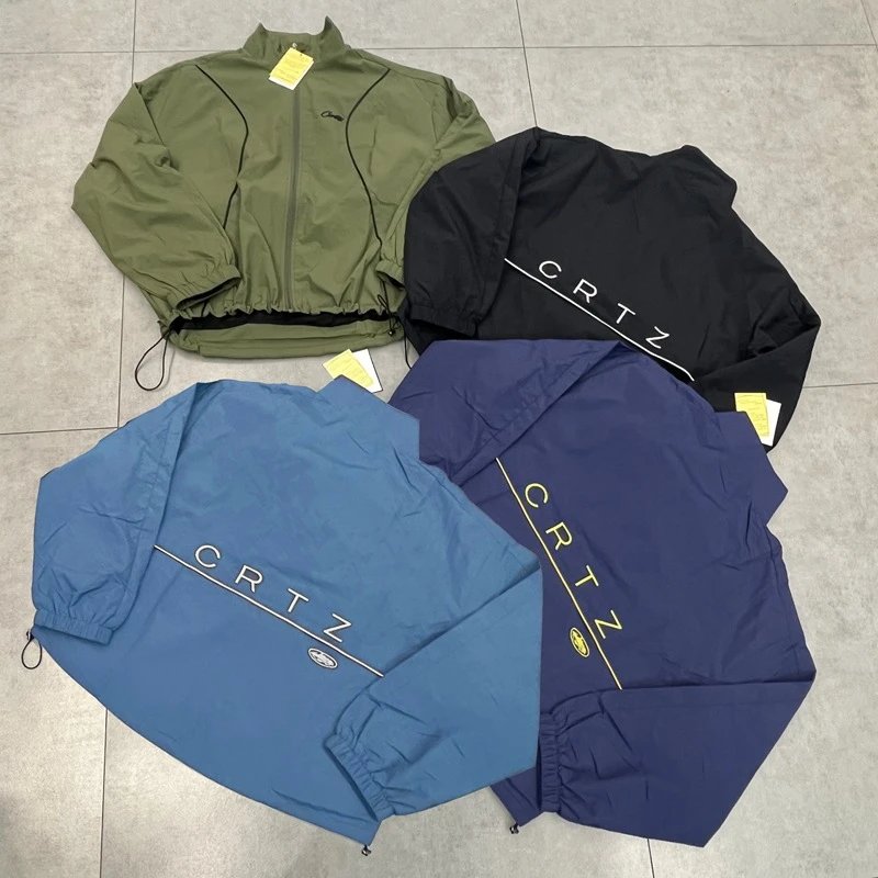 CRTZ Windbreaker Navy Teal Olive Black Sporty Jacket
