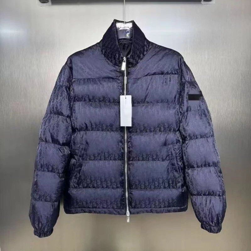Dior Oblique Navy Blue Puffer Jacket