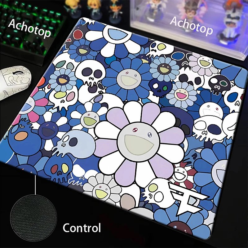Achotop Blue Skull Flower Mouse Pad [36 styles]