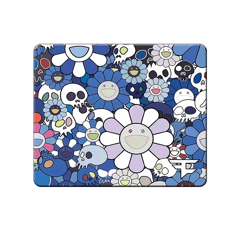Achotop Flower Skull Pattern Blue White Purple Artistic Laptop Sleeve