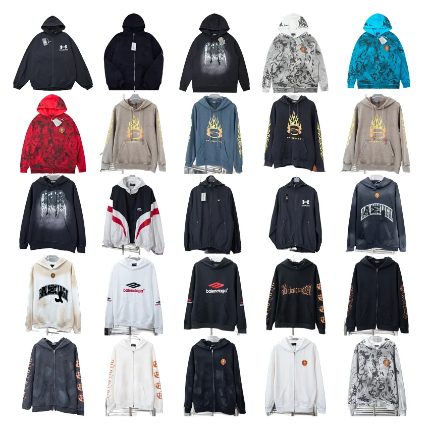 Diverse Hoodies Collection in Various Colors and Styles