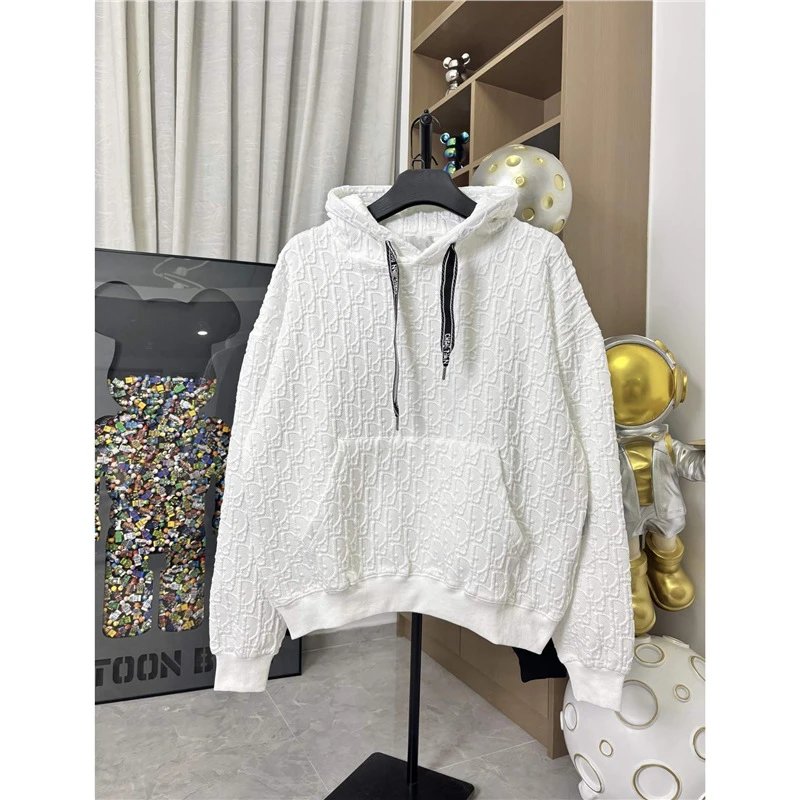 White Patterned Hood