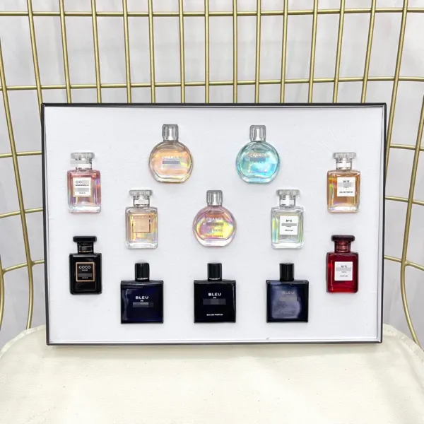 Chanel Perfume Collection Set with Coco, Bleu, No.5, and Chance Miniatures - 1
