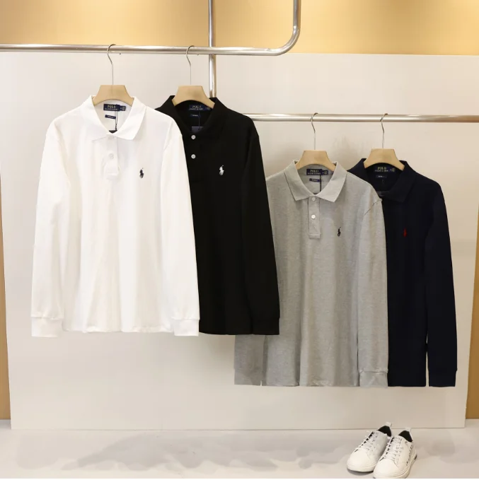 Ralph Lauren White Long Sleeve Polo