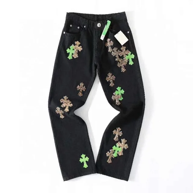 Chrome Hearts Cross Patch Denim Pants