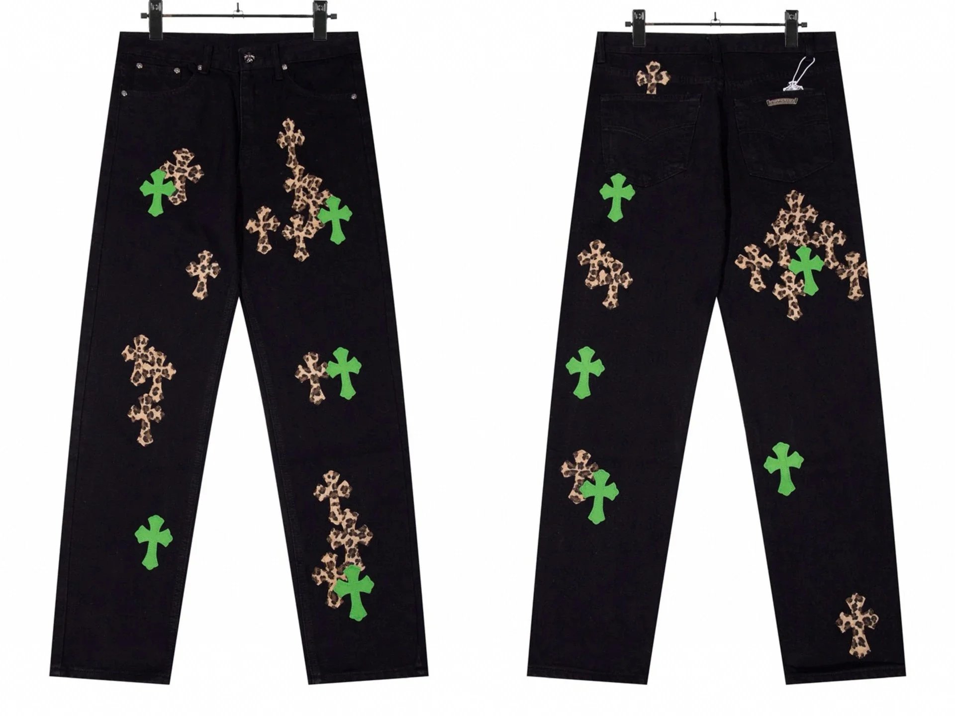 8035豹纹十字贴皮