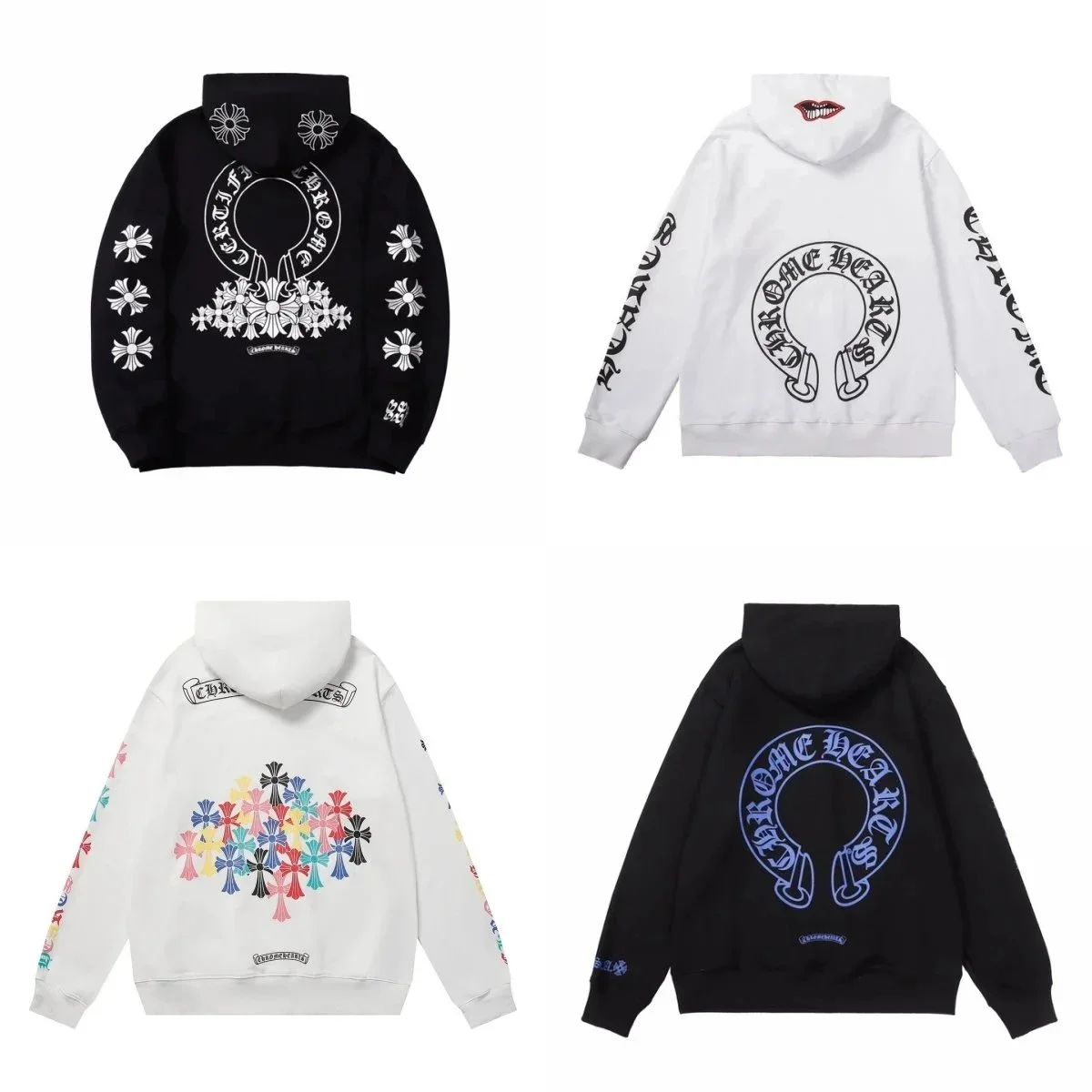 Chrome Hearts Black and White Hoodies