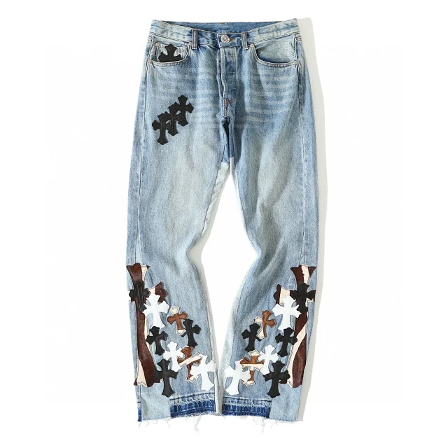 Chrome Hearts Cross Patch Denim Jeans