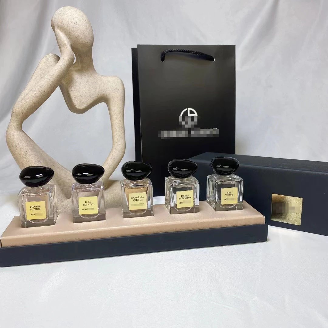 Giorgio Armani Armani Privé Collection Mini Perfume Set Black Cap Glass Bottles