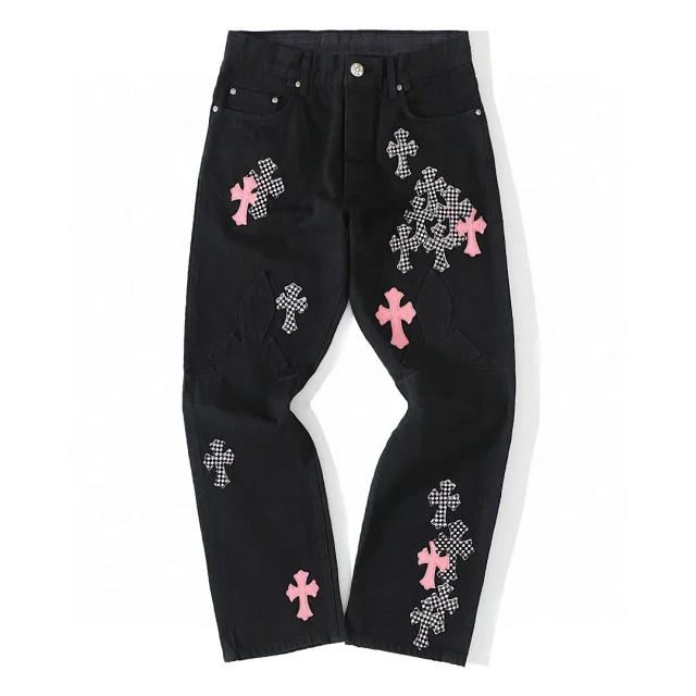 Chrome Hearts Cross Patch Denim Pants