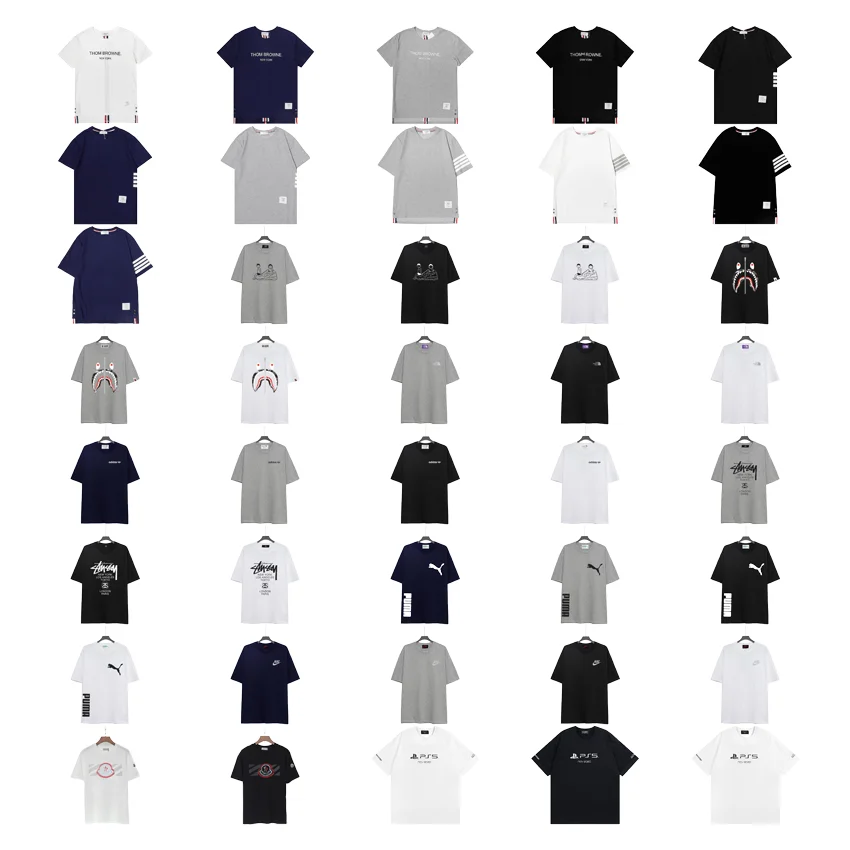 Assorted Brand Short Sleeve T-Shirts in Various Colors and Styles