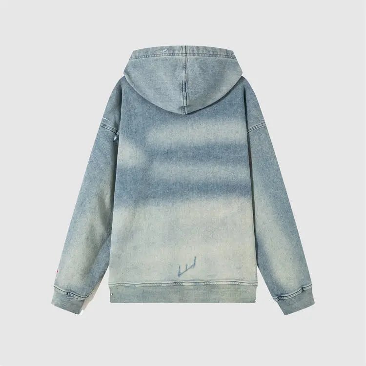 Washed Gradient Denim Sweatshirt photo 4
