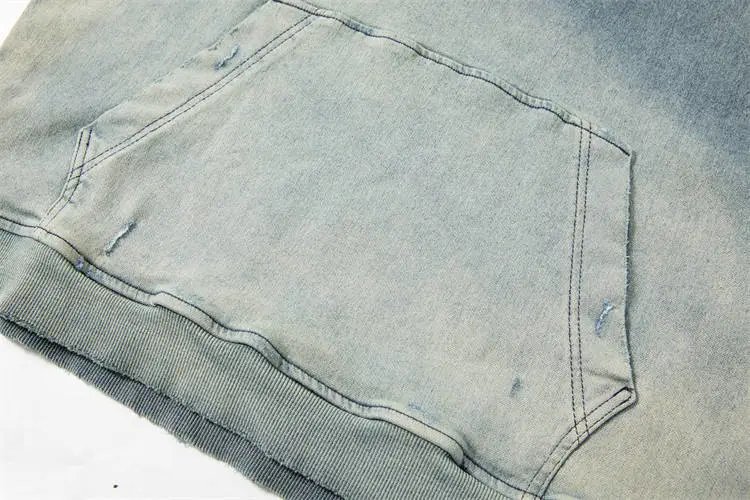 Washed Gradient Denim Sweatshirt photo 8