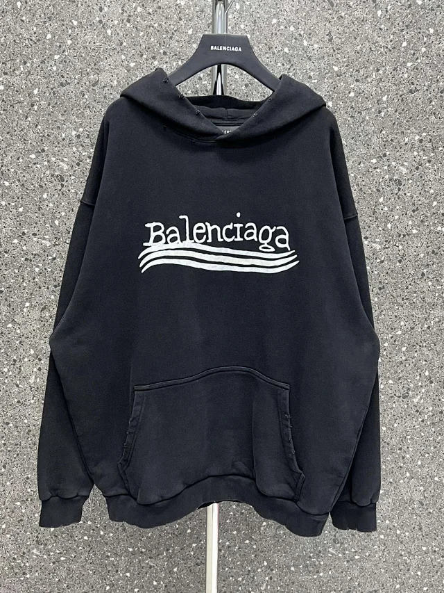 Balenciaga Wavy Logo Hoodie