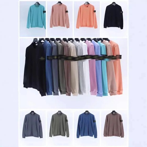 ST0NE compass badge pullover round neck hoodie - cc