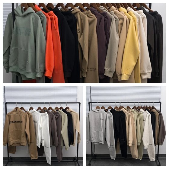 Ess looped casual pants hoodie set - cc