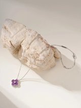 Van Cleef & Arpels Alhambra Purple Agate Four-Leaf Clover Pendant Necklace