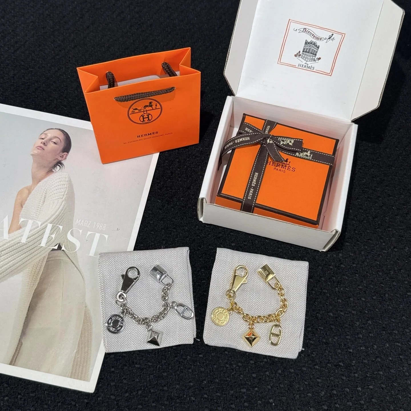 Hermès Charm Bracelet Silver Metal Accessories Jewelry - 4