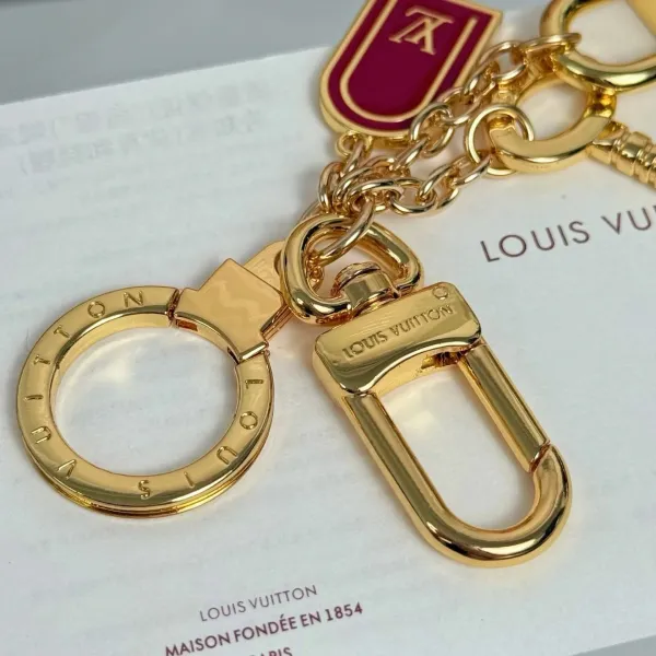 Louis Vuitton Lock & Key Charm Red Gold Accessories - 8