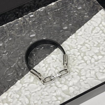 Louis Vuitton Chain Link Leather Bracelet