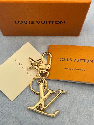 Louis Vuitton Monogram World Tour LV Keychain [2 styles]