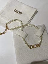 Dior Pearl-Effect Logo Necklace