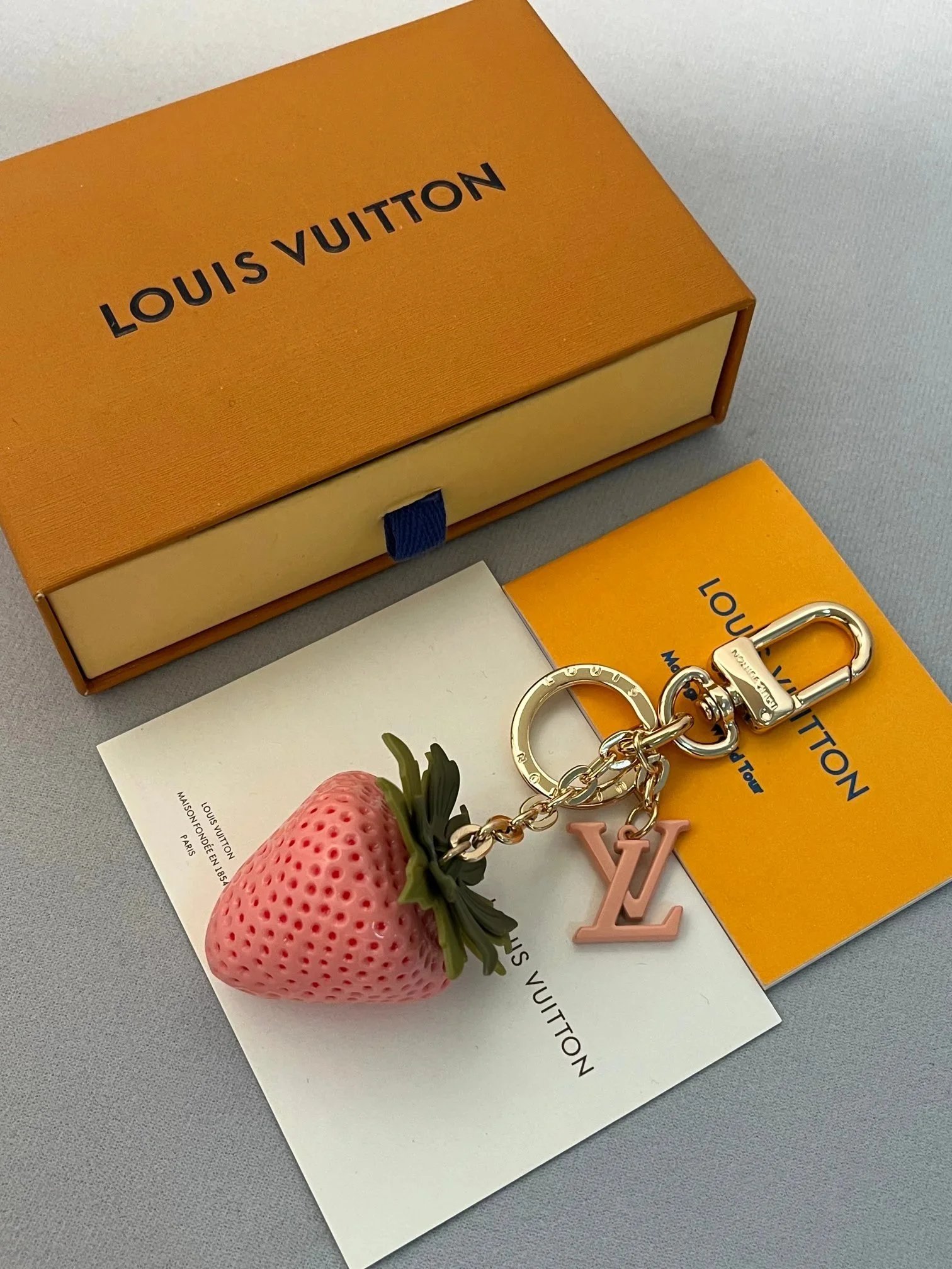 Louis Vuitton LV Fruits Strawberry Key Holder and Bag Charm - 007509