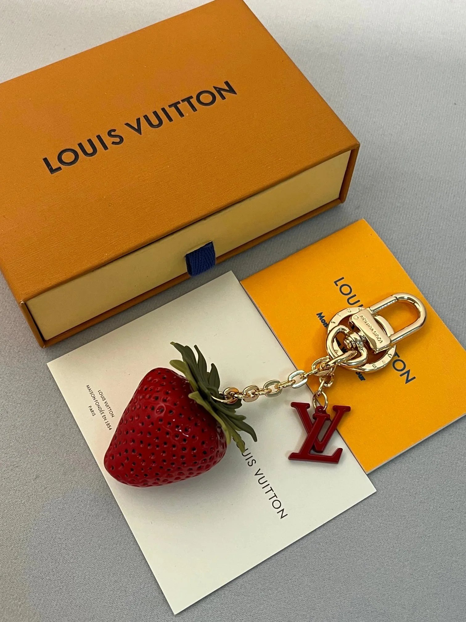 Louis Vuitton LV Fruits Strawberry Key Holder and Bag Charm Collection - 007604