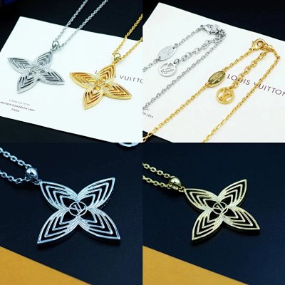Louis Vuitton Monogram Flower Pendant Necklace [2 styles]