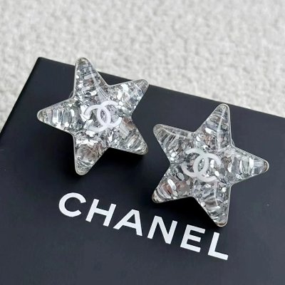 Chanel Star Acrylic Earrings