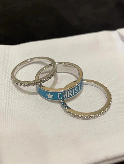 Dior CD Star Enamel Ring Set