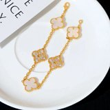 Van Cleef & Arpels Alhambra Bracelet with Mother-of-Pearl and Pave Diamonds [1 style]