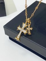 Chrome Hearts Double Cross Pendant Necklace