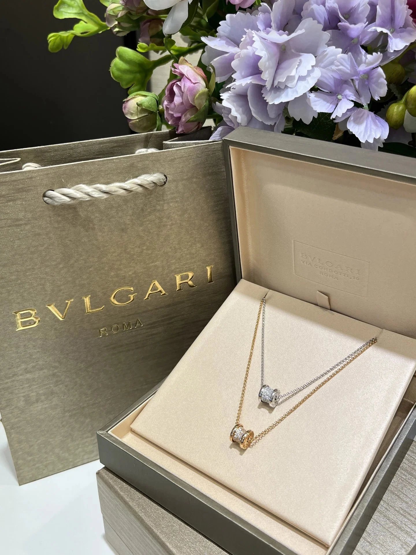 Bvlgari B.zero1 Rose Gold Diamond Necklace Jewelry - 6