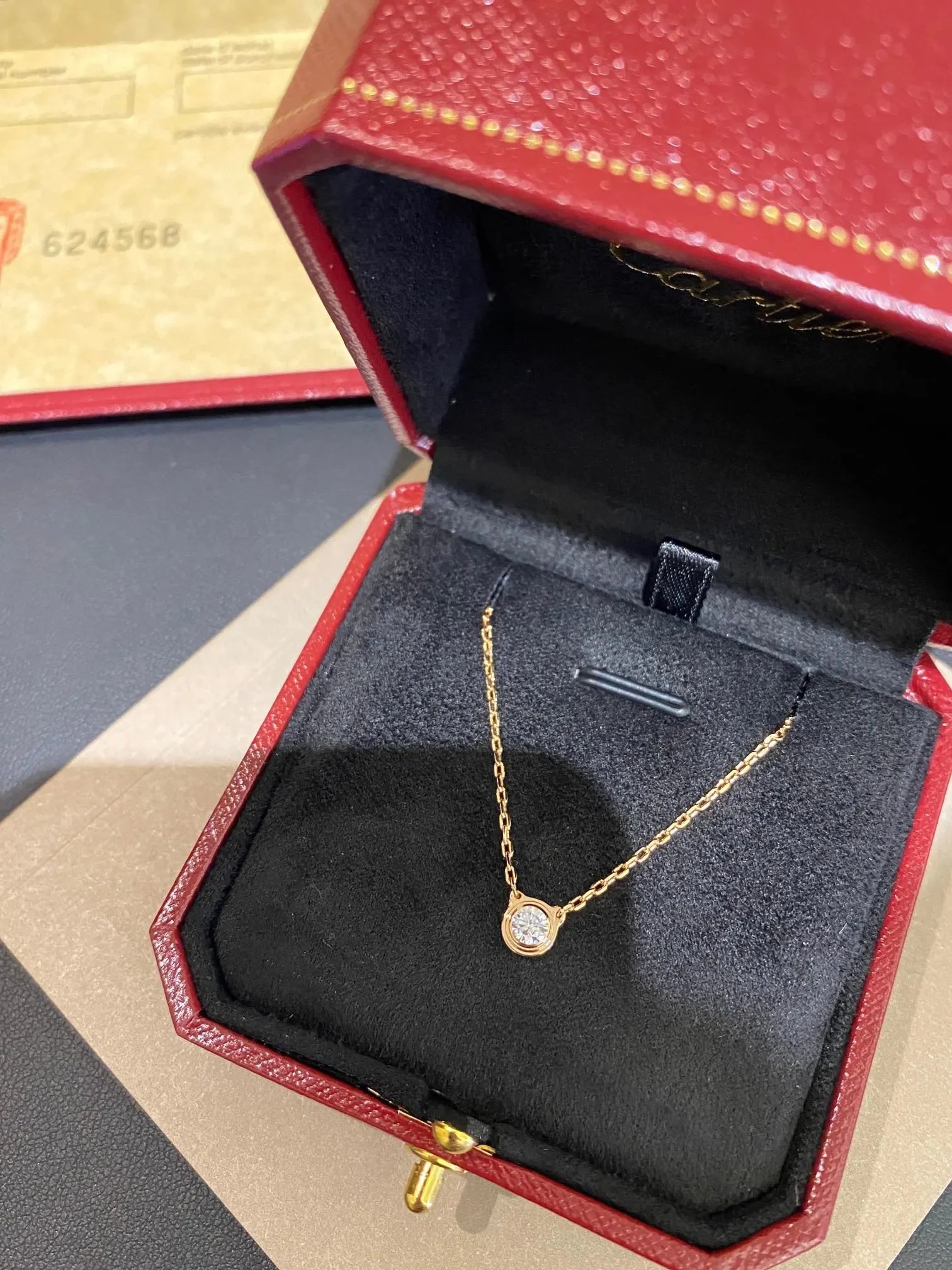 Cartier Round Diamond Pendant Necklace