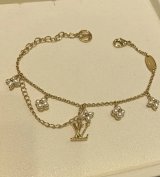 Louis Vuitton Monogram Flower Pearl Charm Bracelet