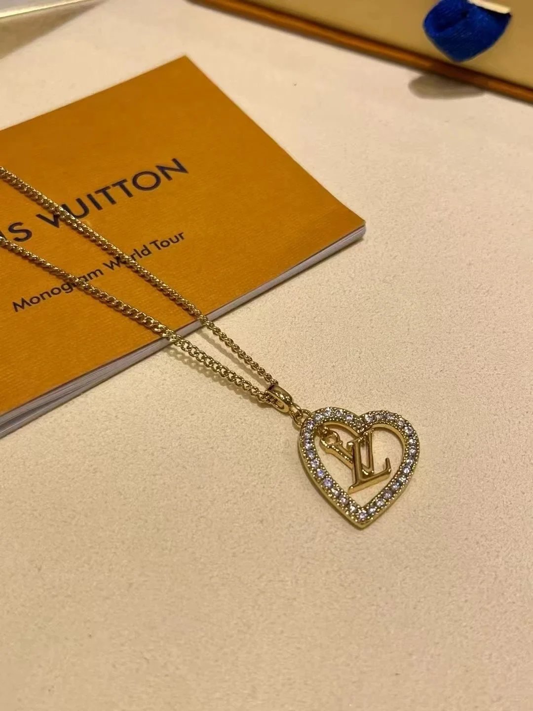 Louis Vuitton Heart Monogram Pendant Necklace
