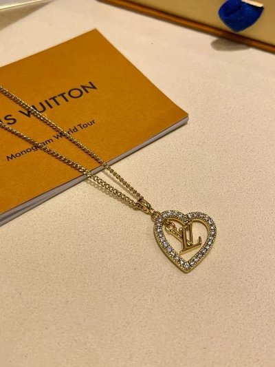 Louis Vuitton Heart Monogram Pendant Necklace