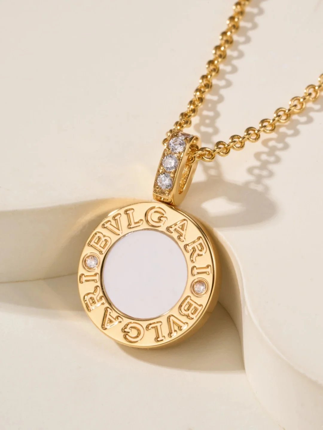 Bvlgari B.zero1 Disc Pendant Necklace Gold Black Onyx Jewelry - 4