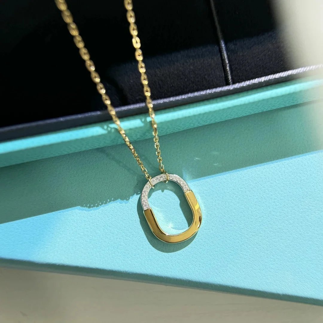 Tiffany Oval Pendant Necklace - 006480
