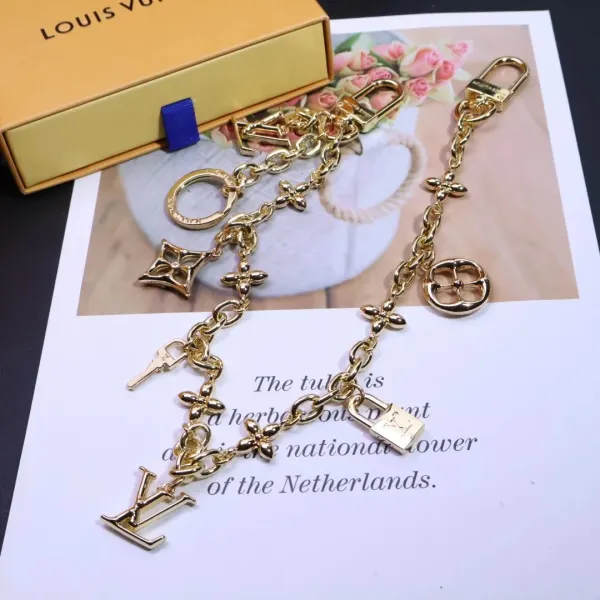 Louis Vuitton Multi-Charms Chain Key Holder Gold Accessories Jewelry - 3