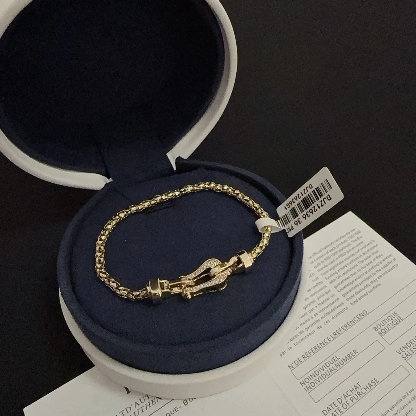 FRED Force 10 Bracelet Gold Pave Diamond Jewelry - 9
