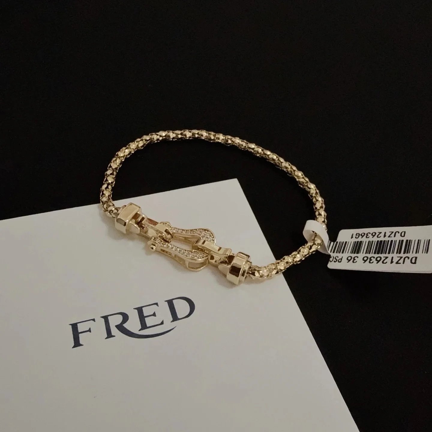 FRED Force 10 Bracelet Gold Pave Diamond Jewelry - 7
