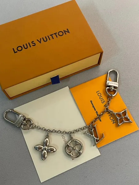 Louis Vuitton Monogram Charm Keychain Silver Jewelry - 2