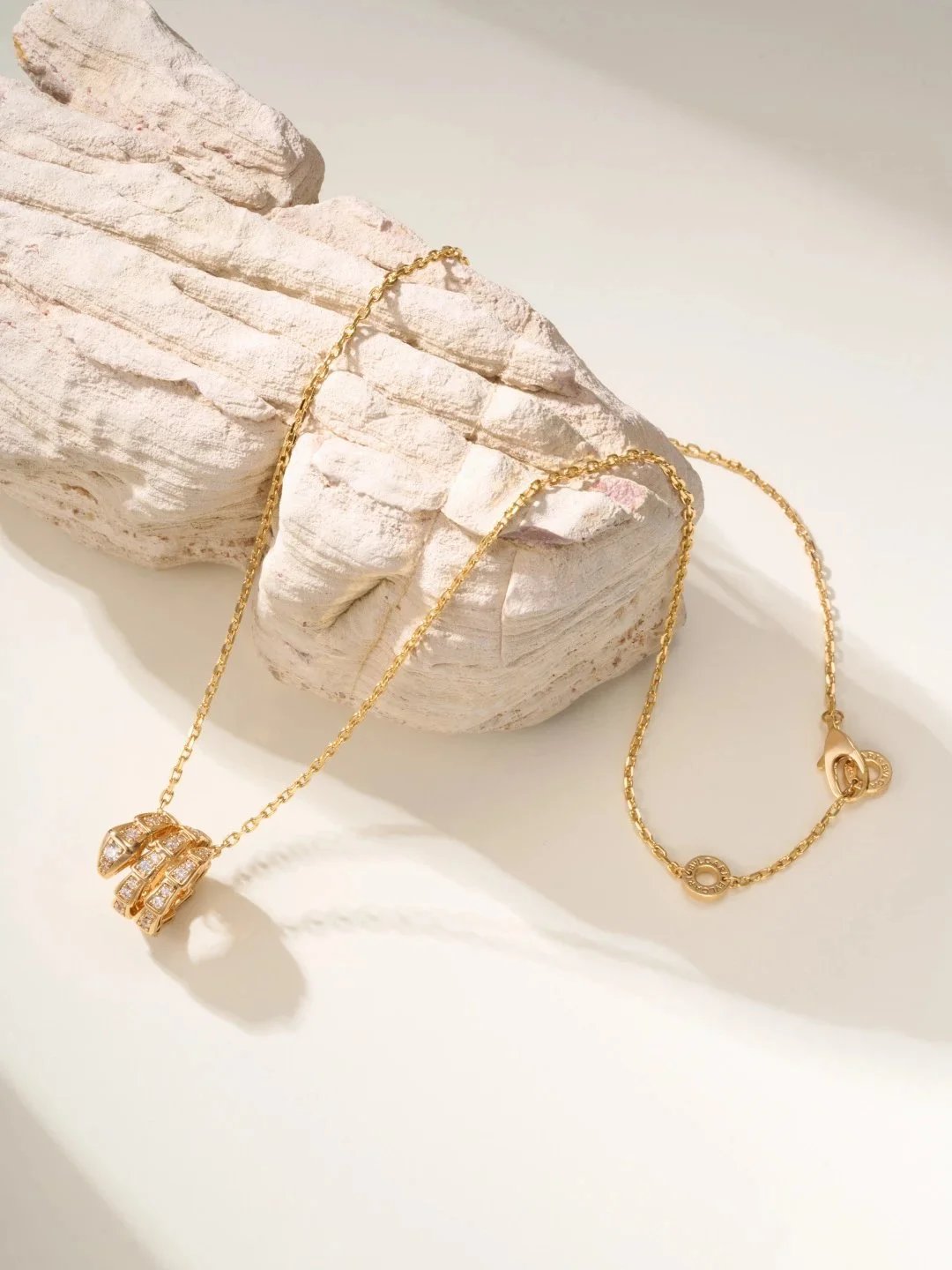 Bvlgari Serpenti Viper Gold Diamond Necklace Jewelry - 8