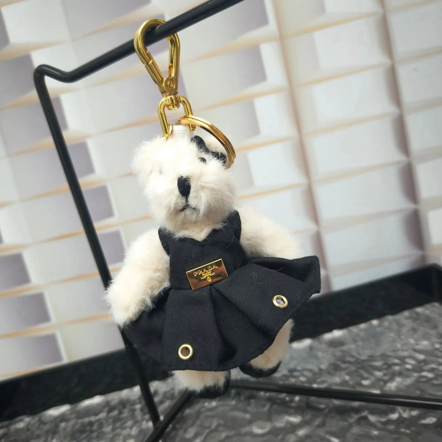 Prada Teddy Bear Keychain