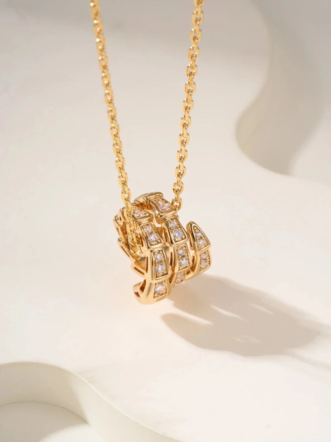 Bvlgari Serpenti Viper Gold Diamond Necklace Jewelry - 6