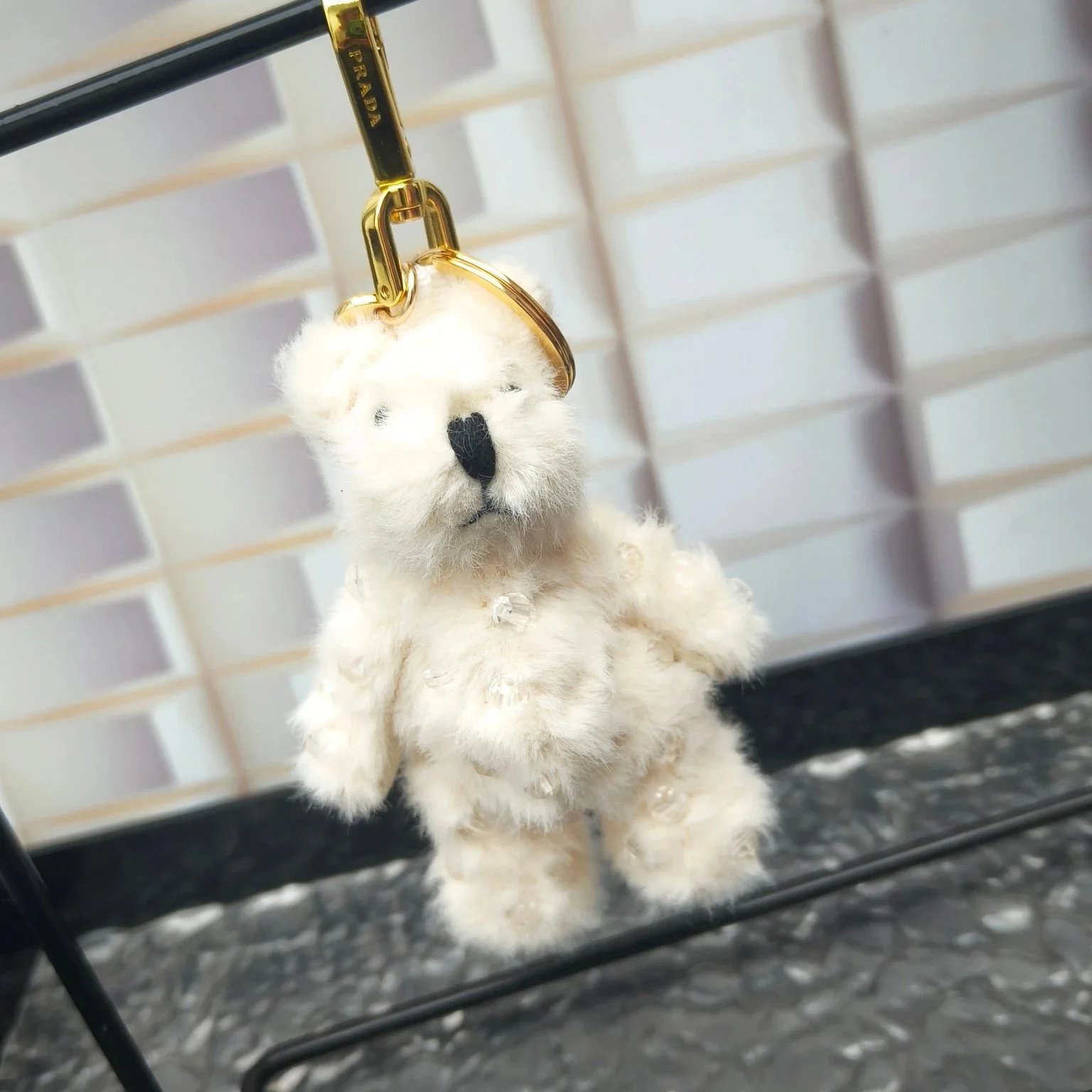 Prada Teddy Bear Keychain