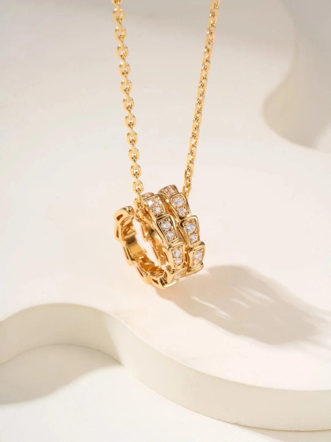 Bvlgari Serpenti Viper Gold Diamond Necklace Jewelry - 5