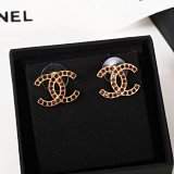 Chanel CC Logo Stud Earrings